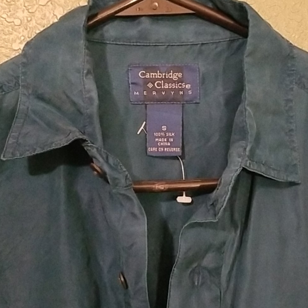 Mervyn's 100%silk button shirt